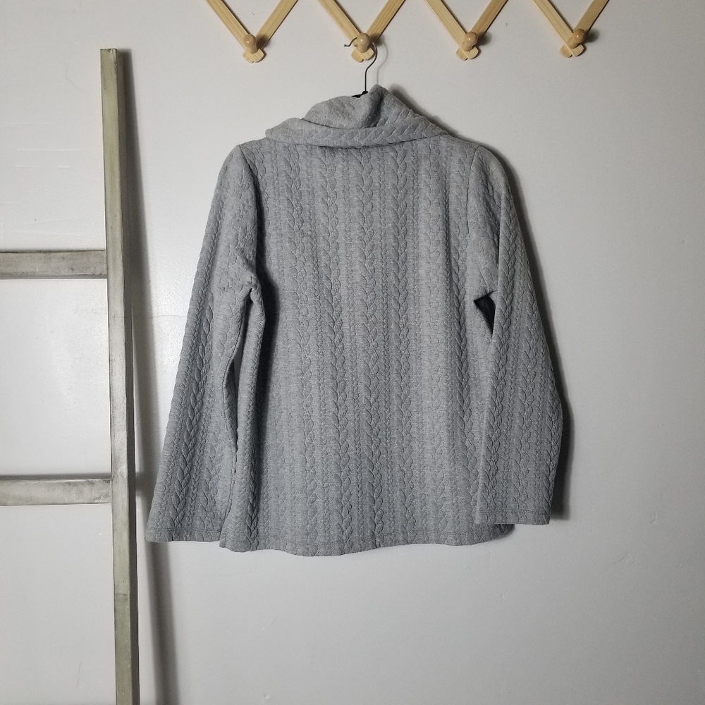 J. CREW GRAY COWL NECK SWEATER SIZE MEDIUM